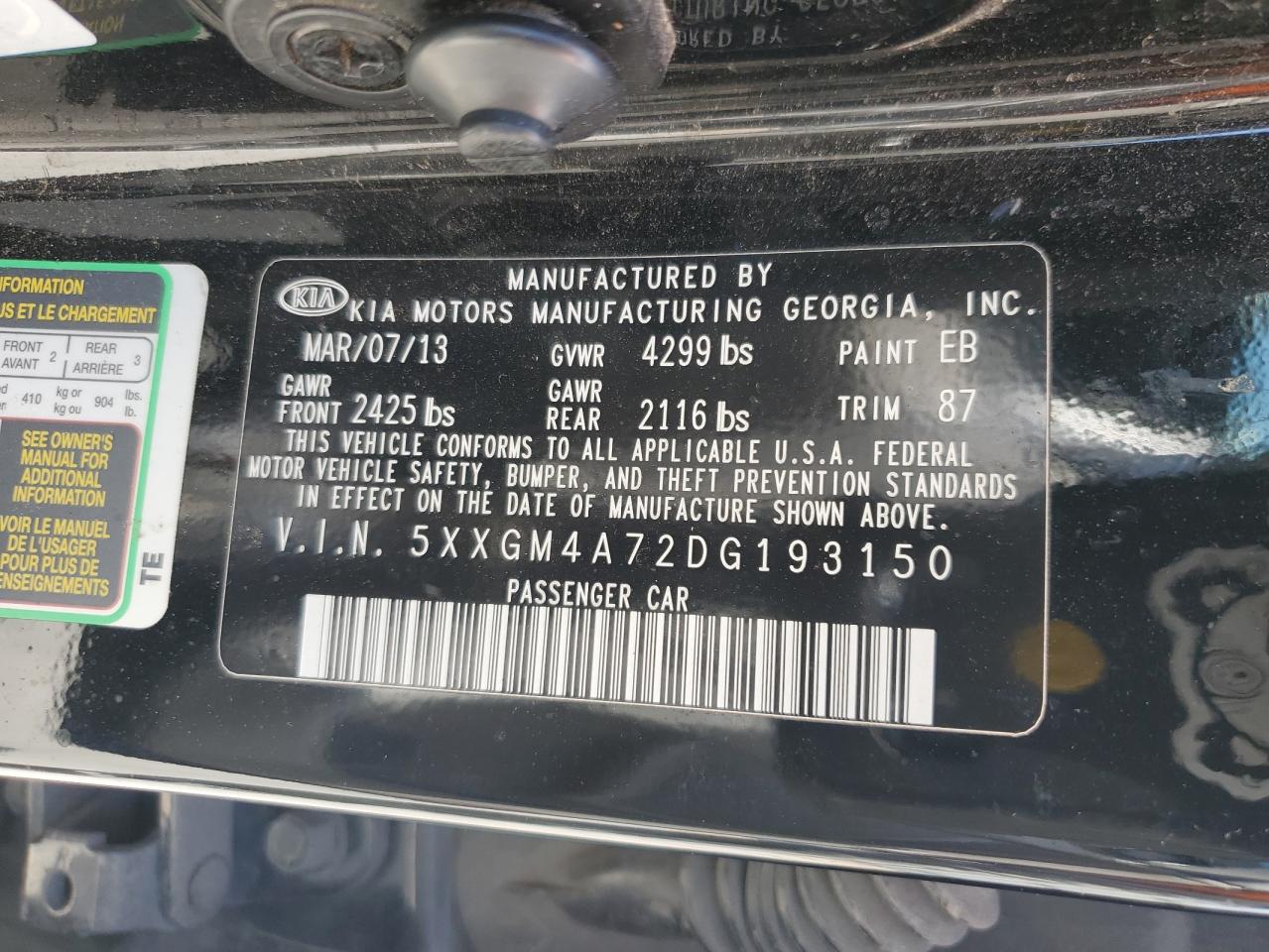 2013 Kia Optima - Image 12