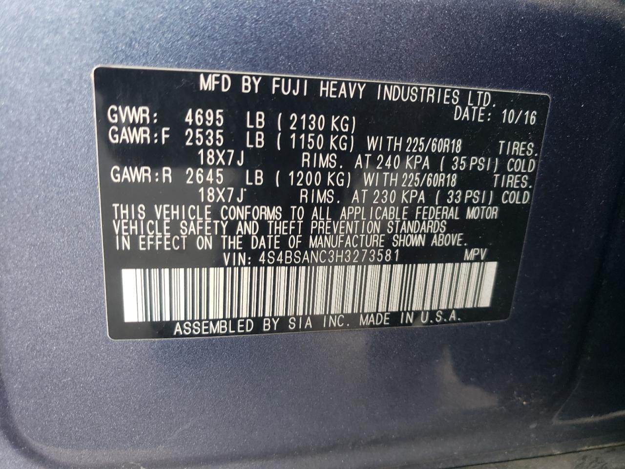 2017 Subaru Outback - Image 13