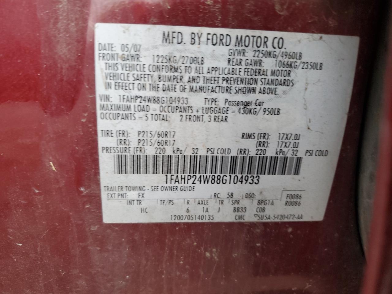 2008 Ford Taurus - Image 12