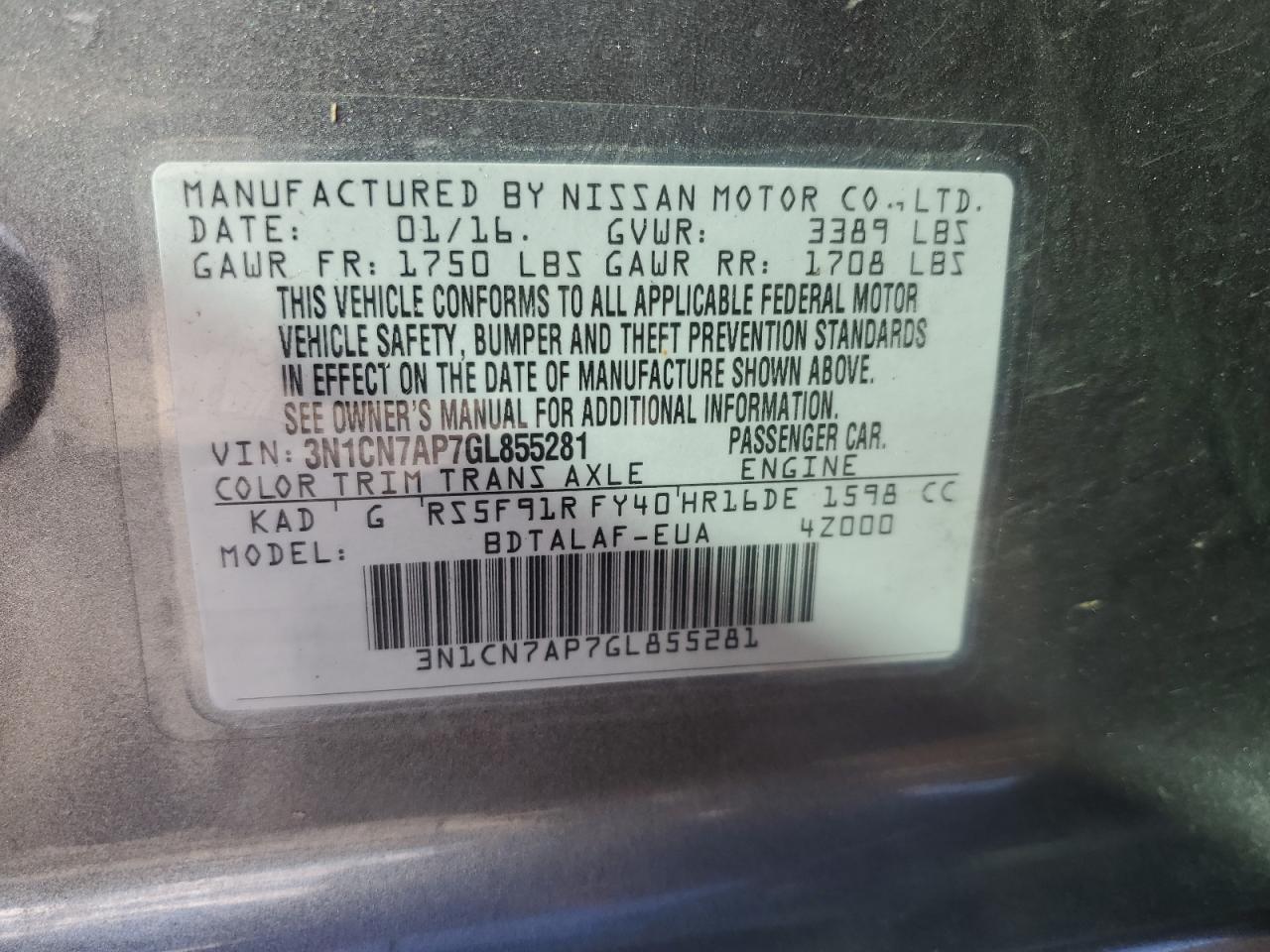 2016 Nissan Versa - Image 13