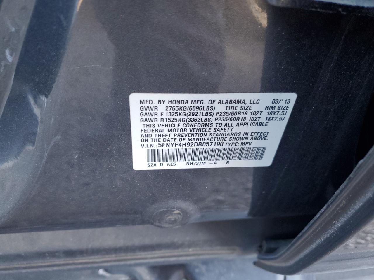 2013 Honda Pilot - Image 13
