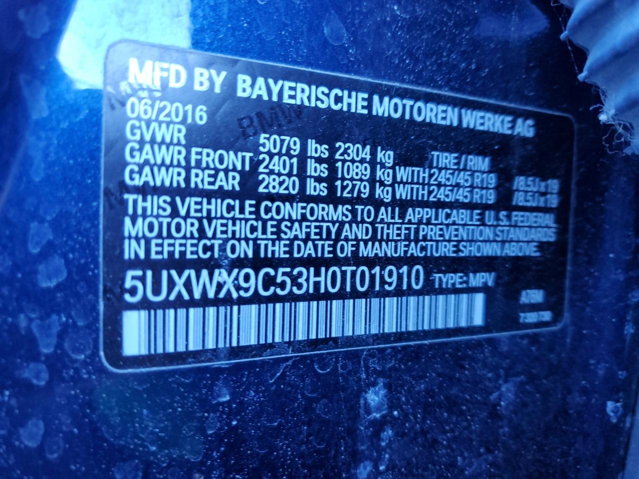 2017 BMW X3 - Image 12