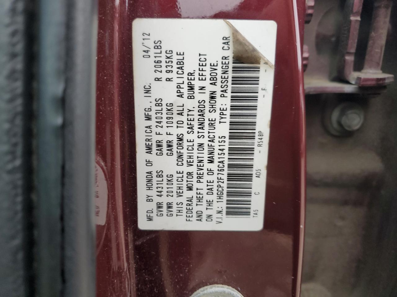 2012 Honda Accord - Image 15