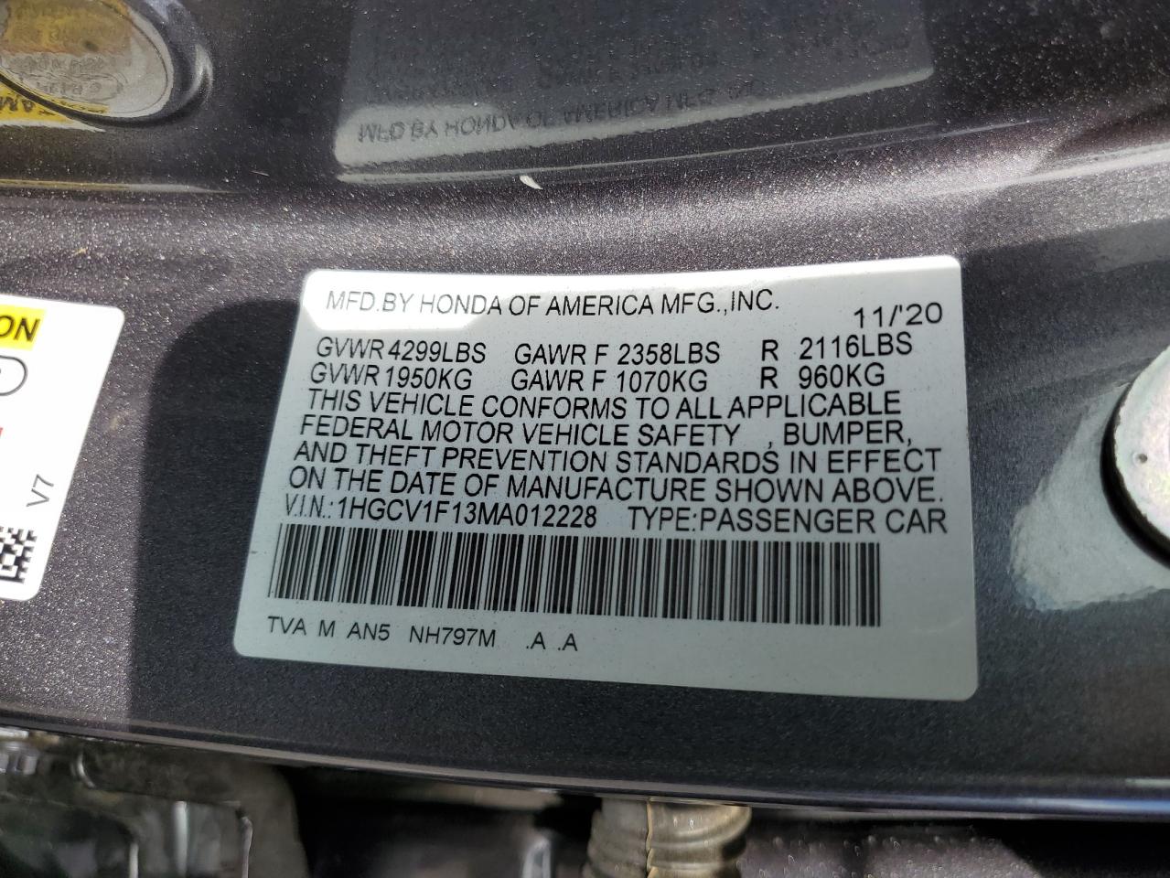 2021 Honda Accord - Image 12