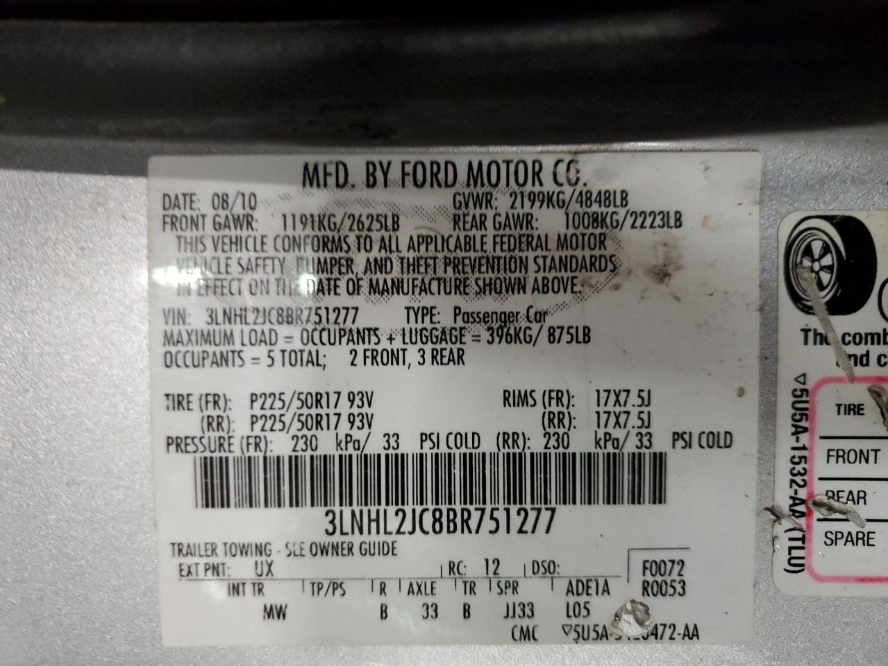2011 Lincoln MKZ - Image 12