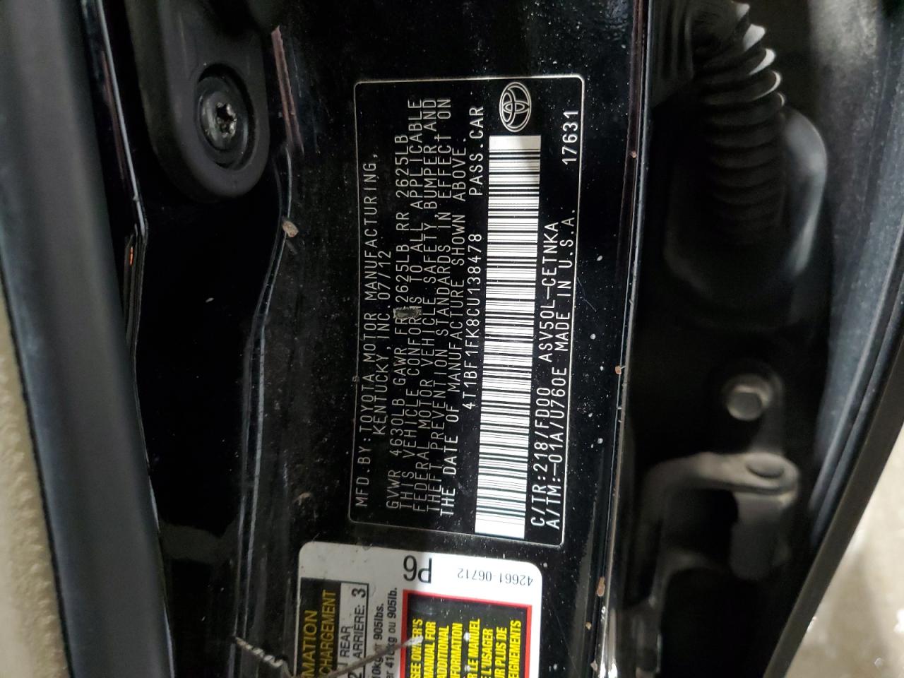 2012 Toyota Camry - Image 12