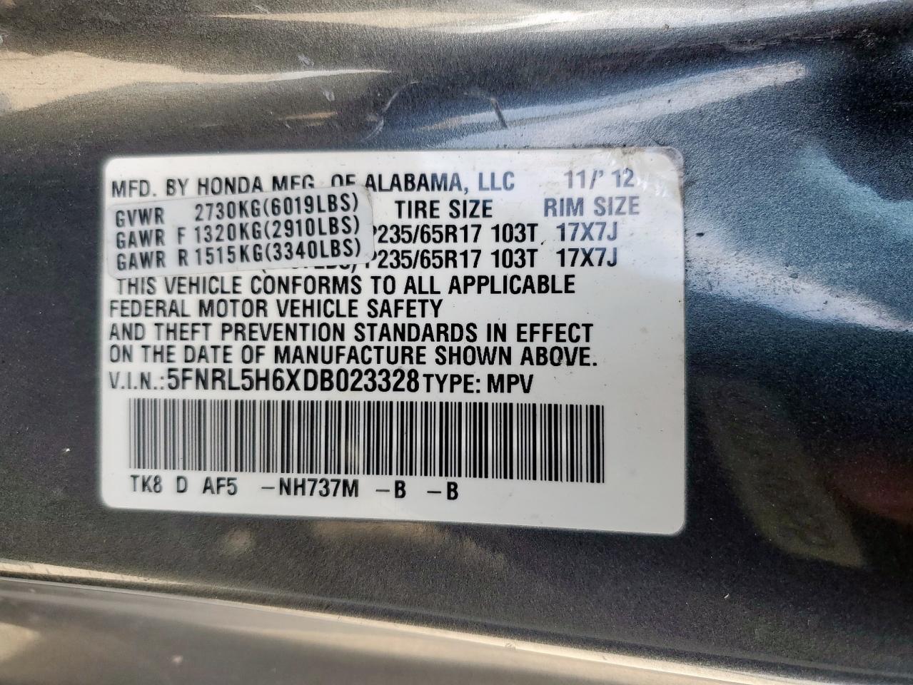2013 Honda Odyssey - Image 13