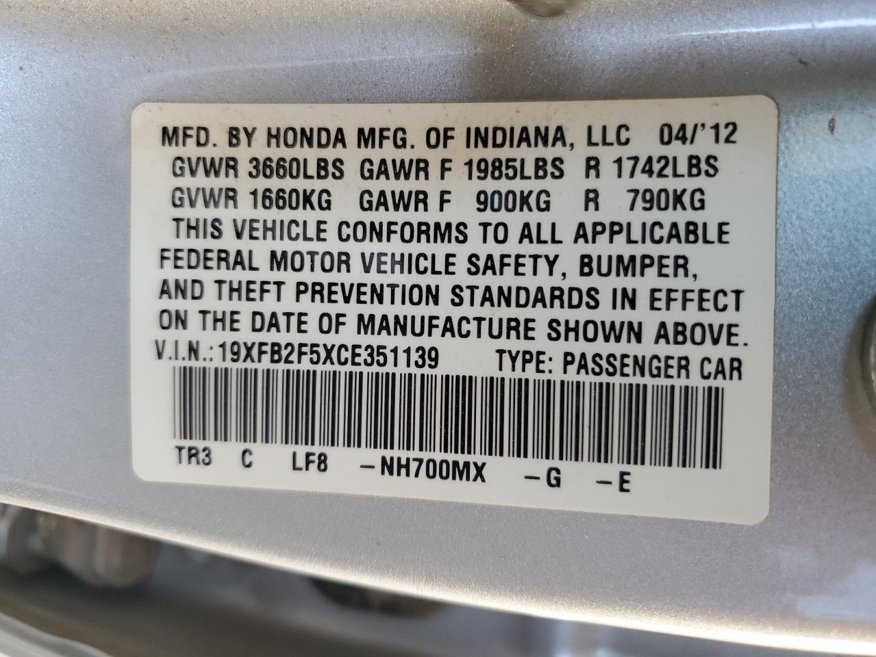 2012 Honda Civic - Image 12