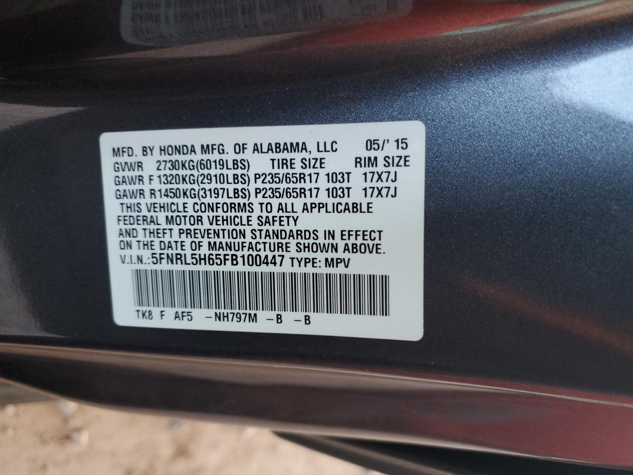 2015 Honda Odyssey - Image 14