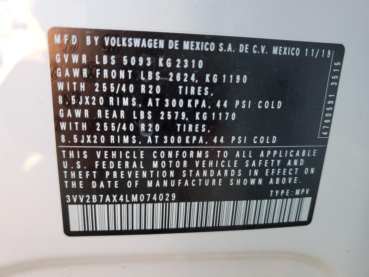 Фото: 3VV2B7AX4LM074029 - 14