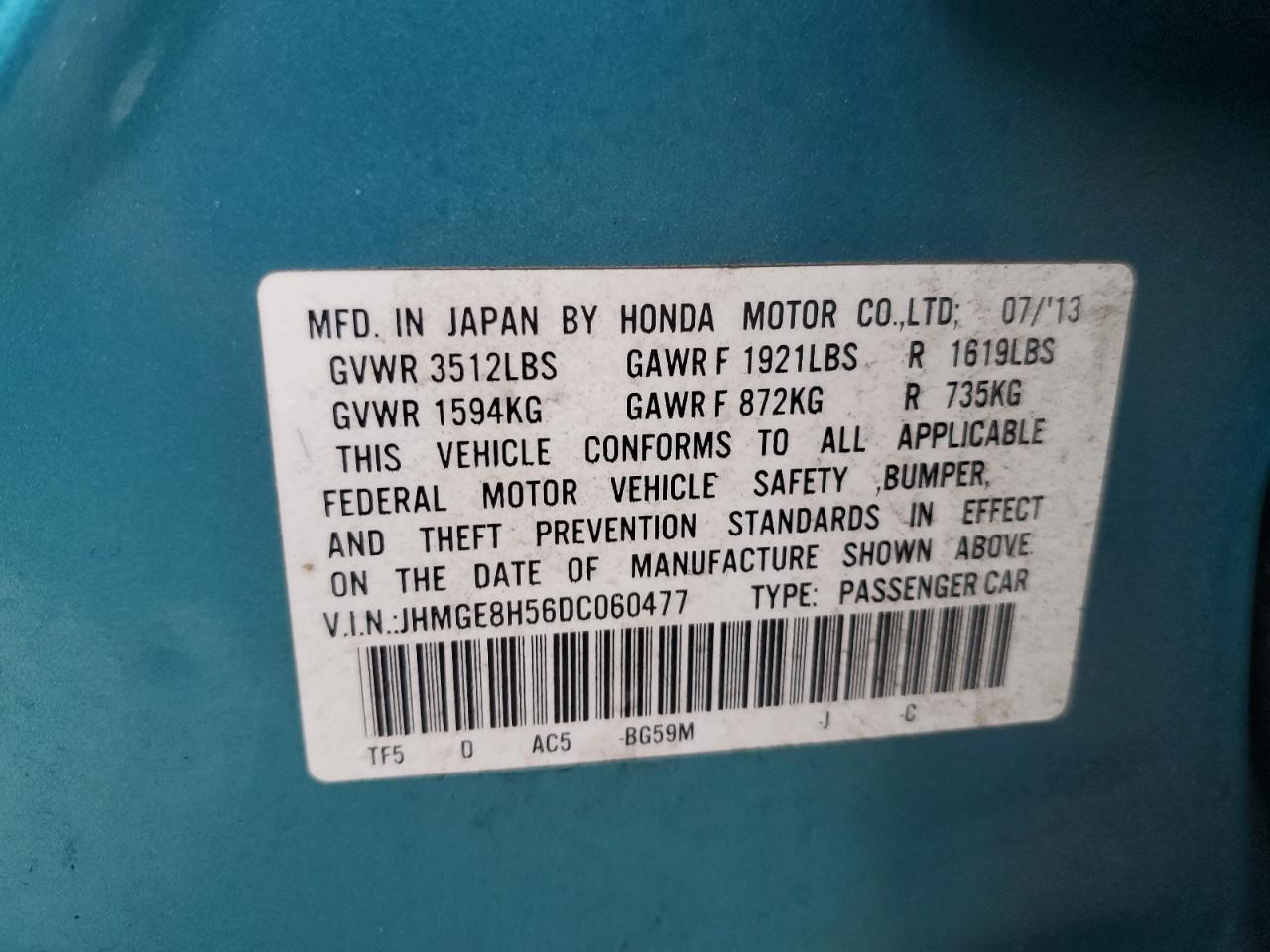 2013 Honda Fit - Image 14