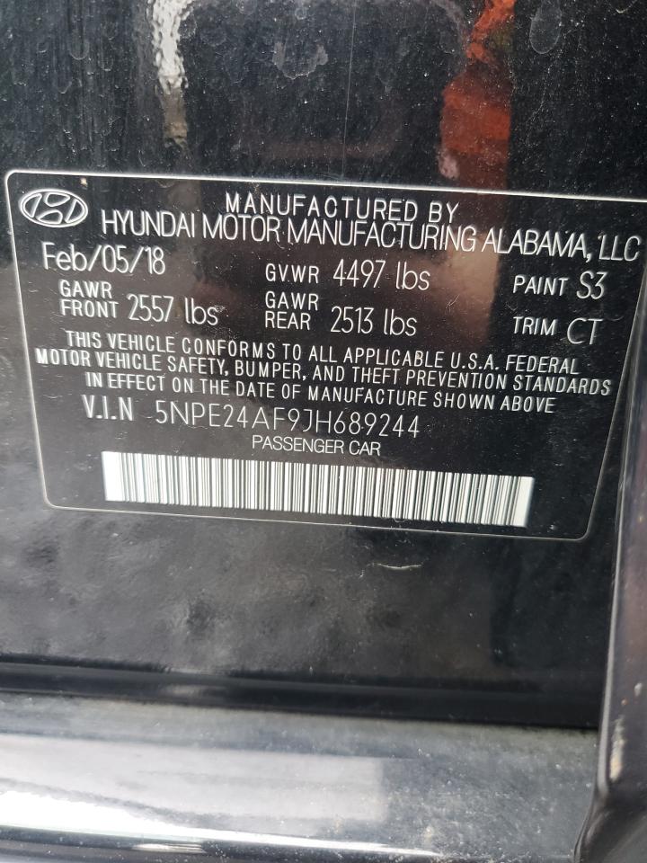 2018 Hyundai Sonata Se VIN: 5NPE24AF9JH689244 Lot: 46310125