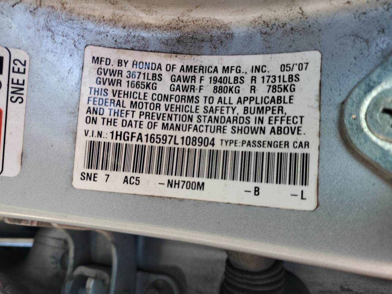 2007 Honda Civic - Image 13