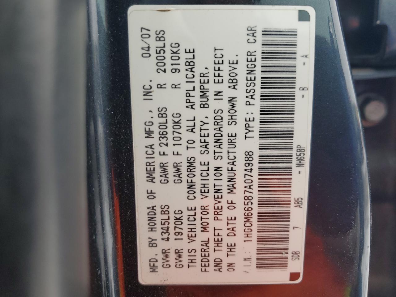 2007 Honda Accord - Image 12