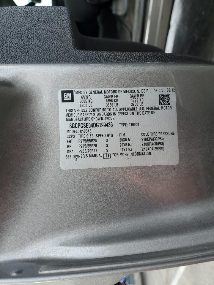 2013 Chevrolet Silverado C1500 Lt VIN: 3GCPCSE04DG199436 Lot: 88643135