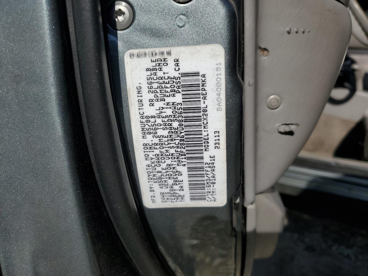 2000 Toyota Avalon Xl VIN: 4T1BF28B6YU083653 Lot: 44355875