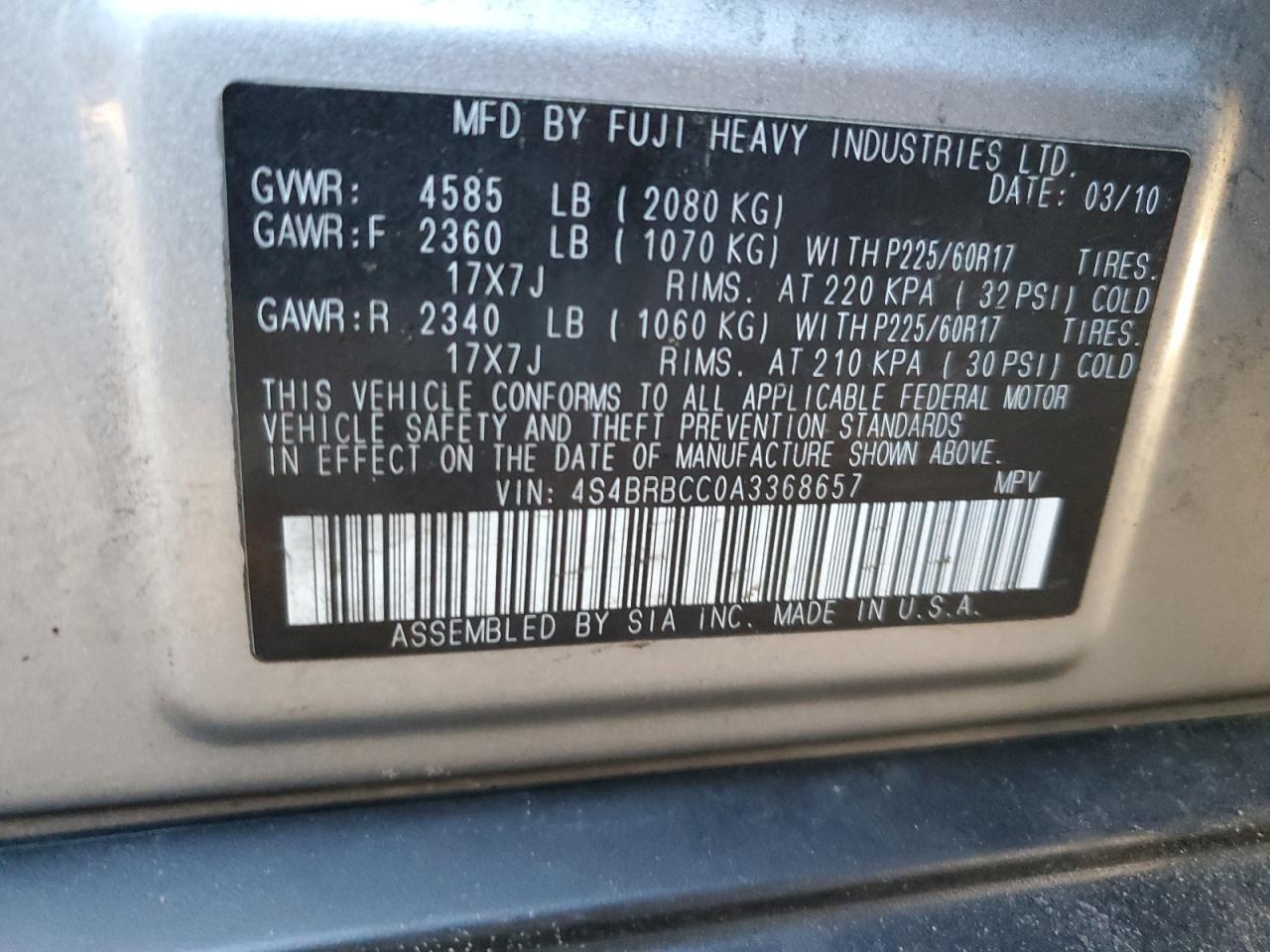 2010 Subaru Outback - Image 13