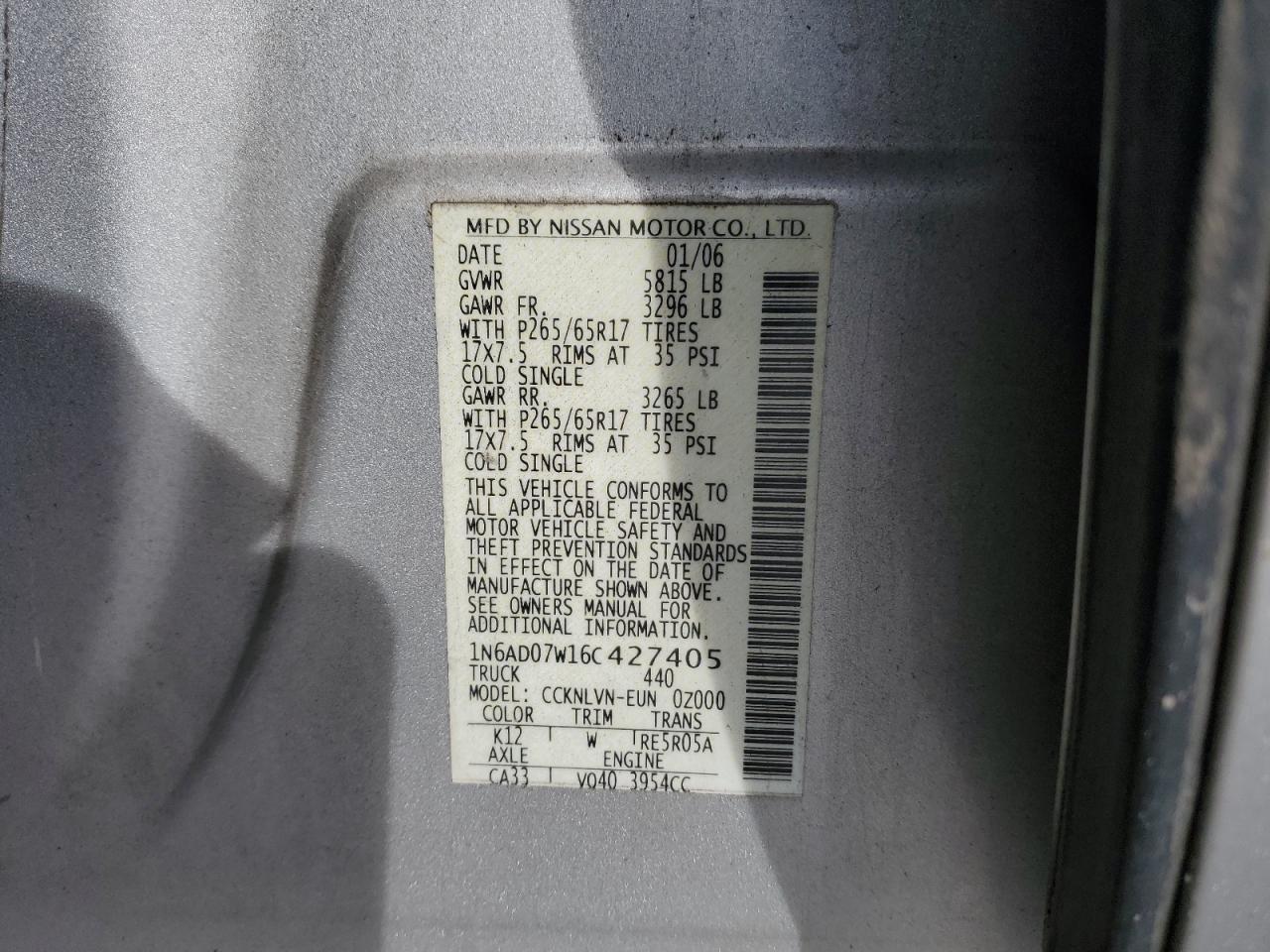 2006 Nissan Navara (Frontier) - Image 12