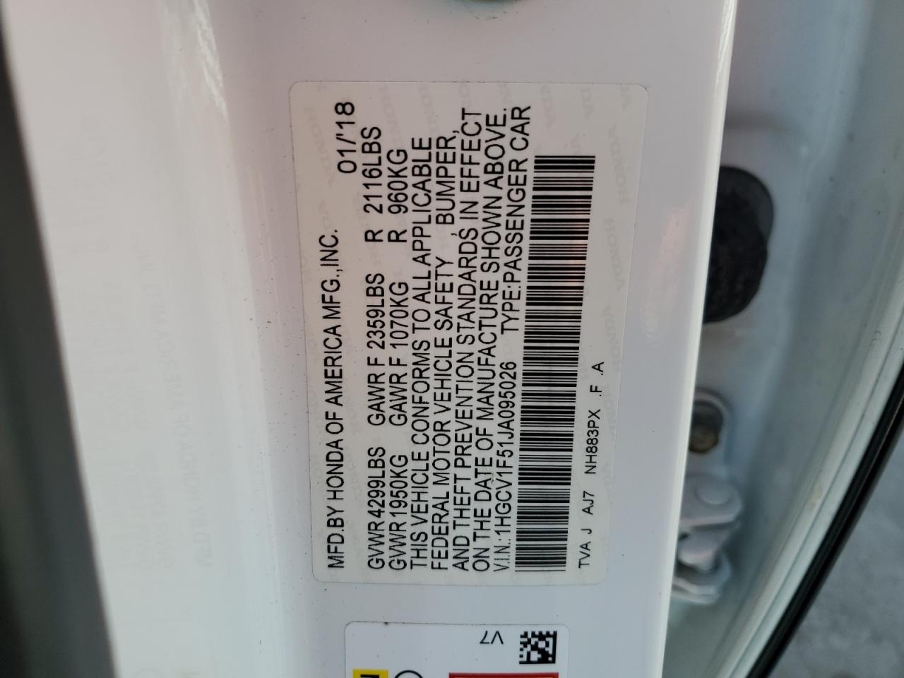 2018 Honda Accord - Image 14