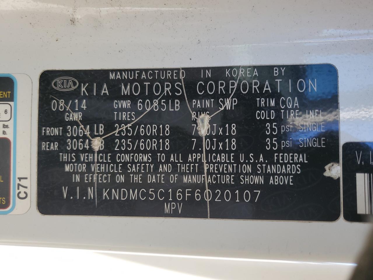 2015 Kia Sedona - Image 13