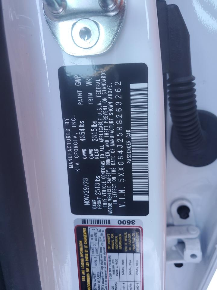 2024 Kia K5 Gt Line VIN: 5XXG64J25RG263262 Lot: 45963225