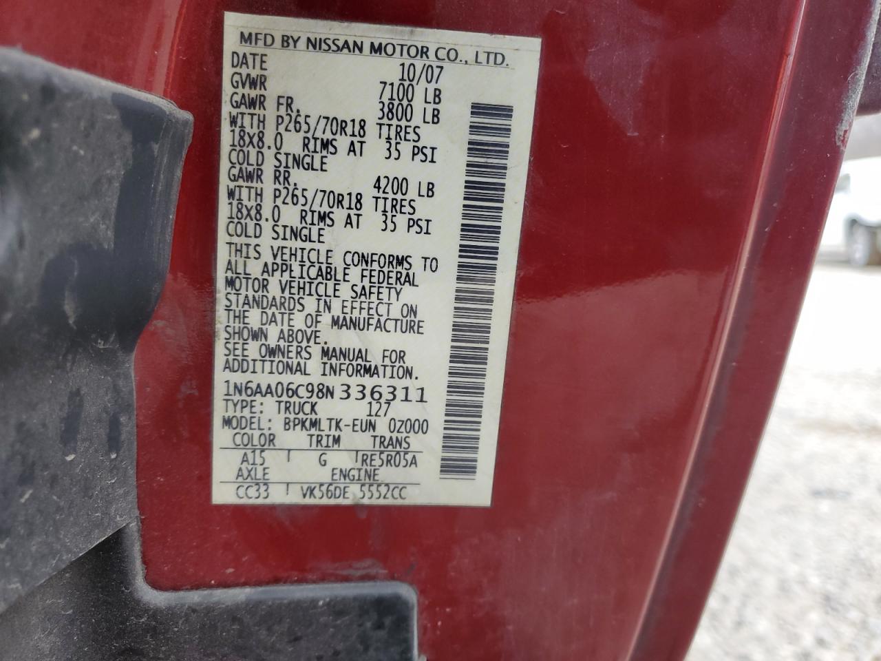 2008 Nissan Titan - Image 13