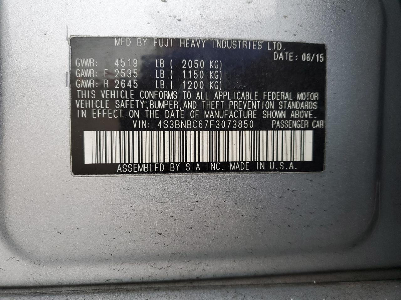 2015 Subaru Legacy - Image 15