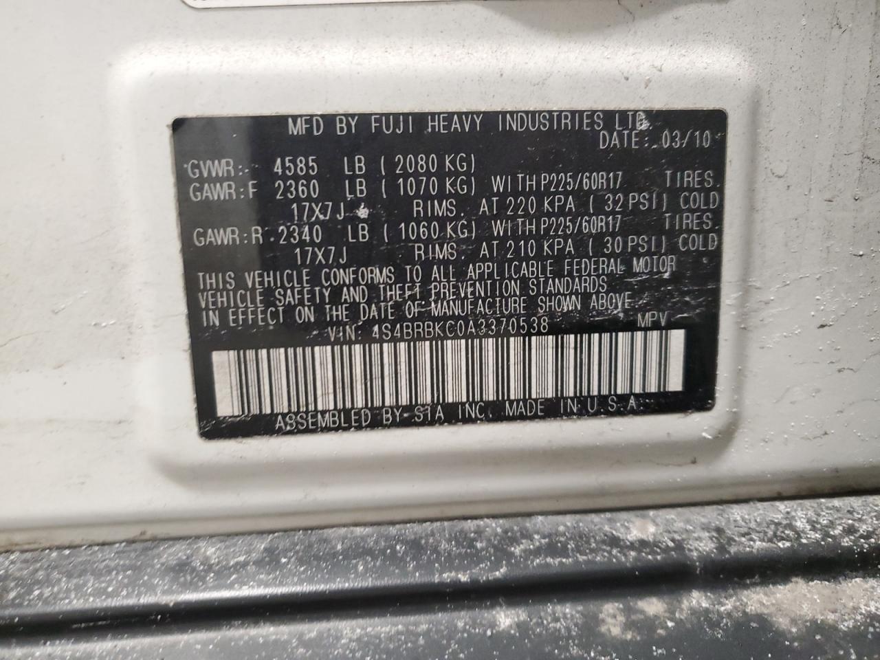 2010 Subaru Outback - Image 13