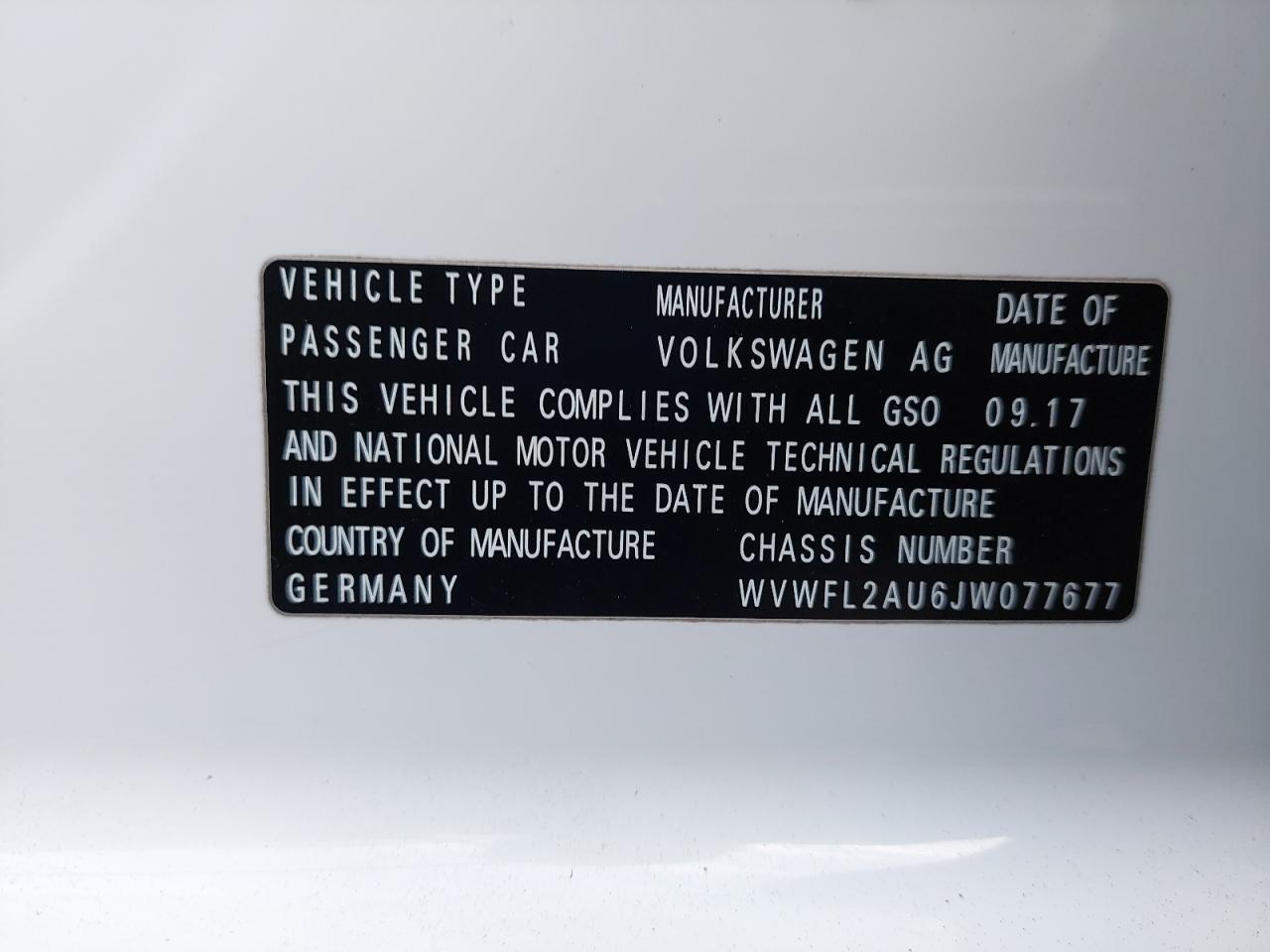 WVWFL2AU6JW077677 - 2018 Volkswagen Golf - #44659065