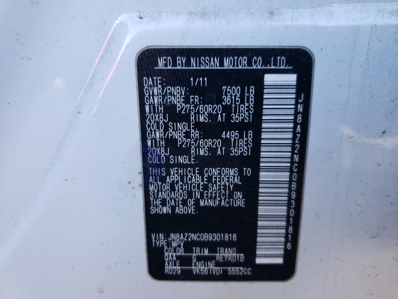 2011 Infiniti QX56 - Image 13