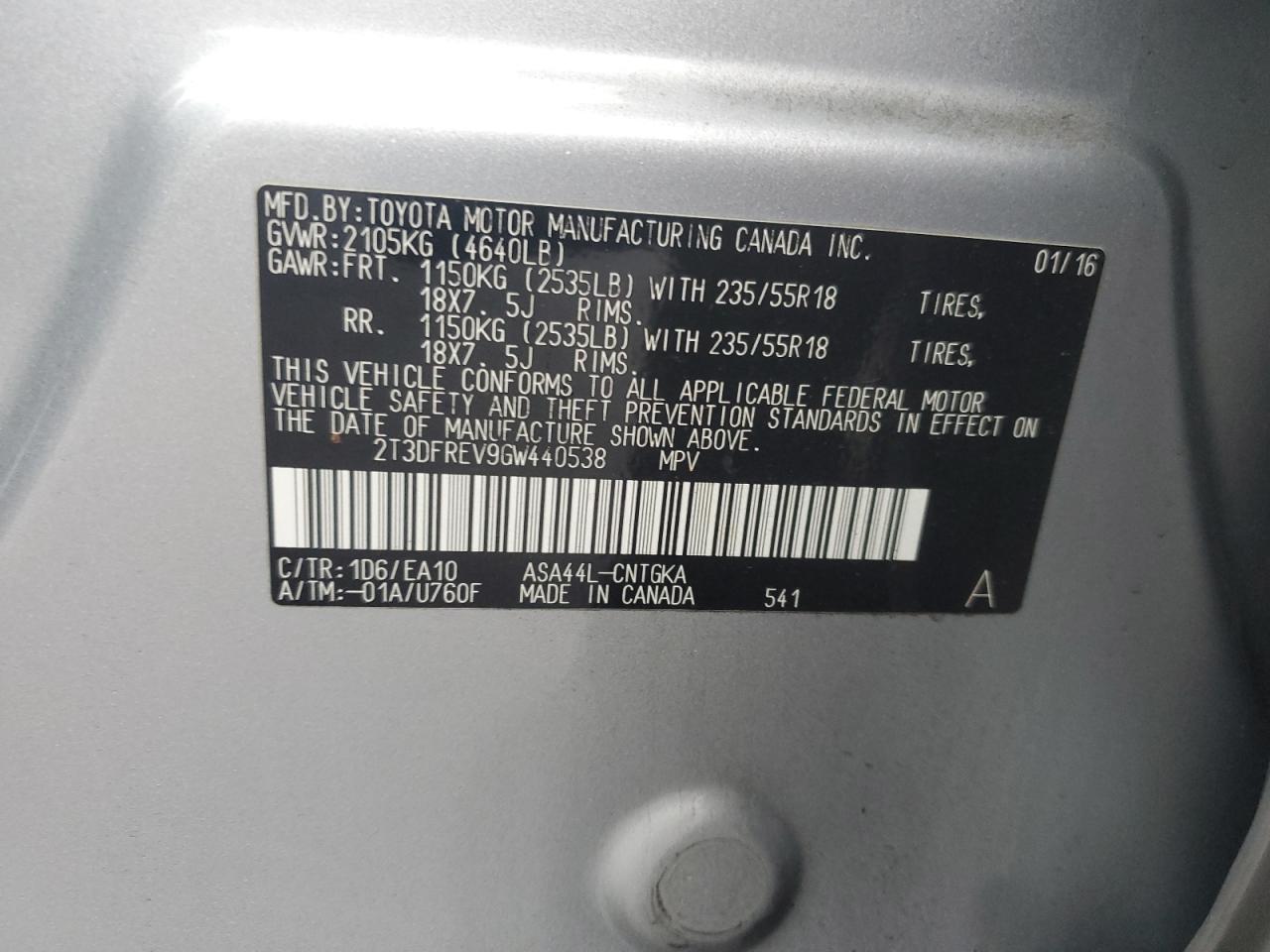2016 Toyota RAV 4 - Image 14