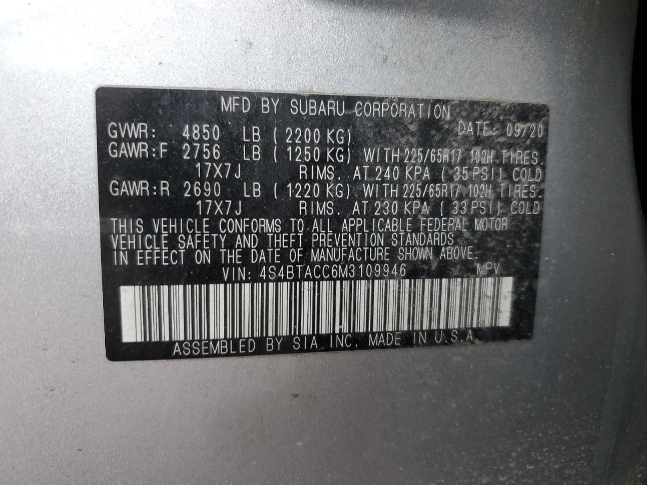 2021 Subaru Outback - Image 13