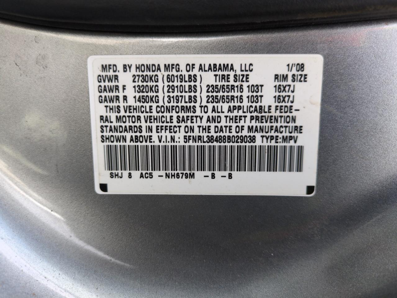 2008 Honda Odyssey - Image 13