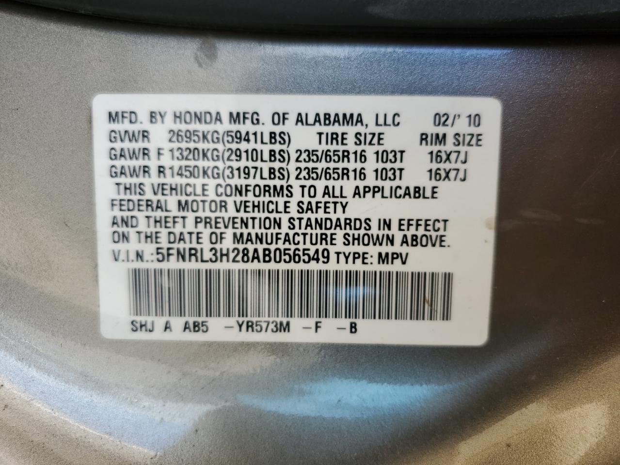 2010 Honda Odyssey - Image 16