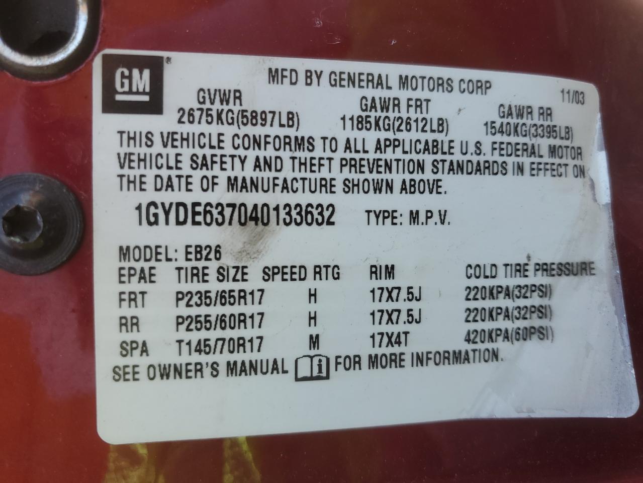 2004 Cadillac SRX - Image 13
