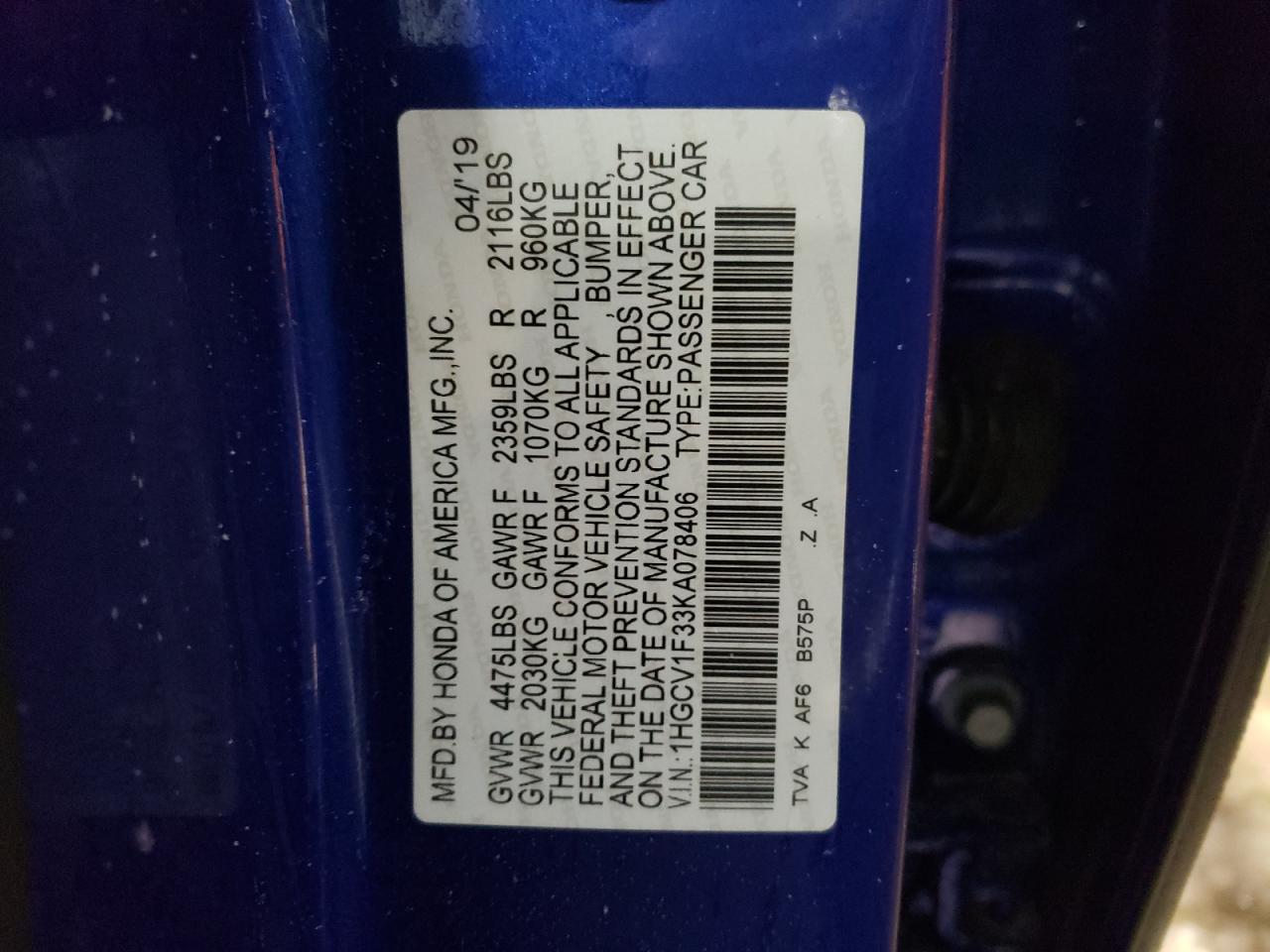 2019 Honda Accord - Image 12