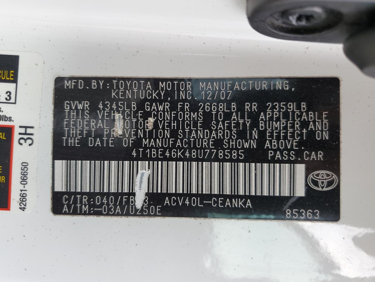 2008 Toyota Camry - Image 12