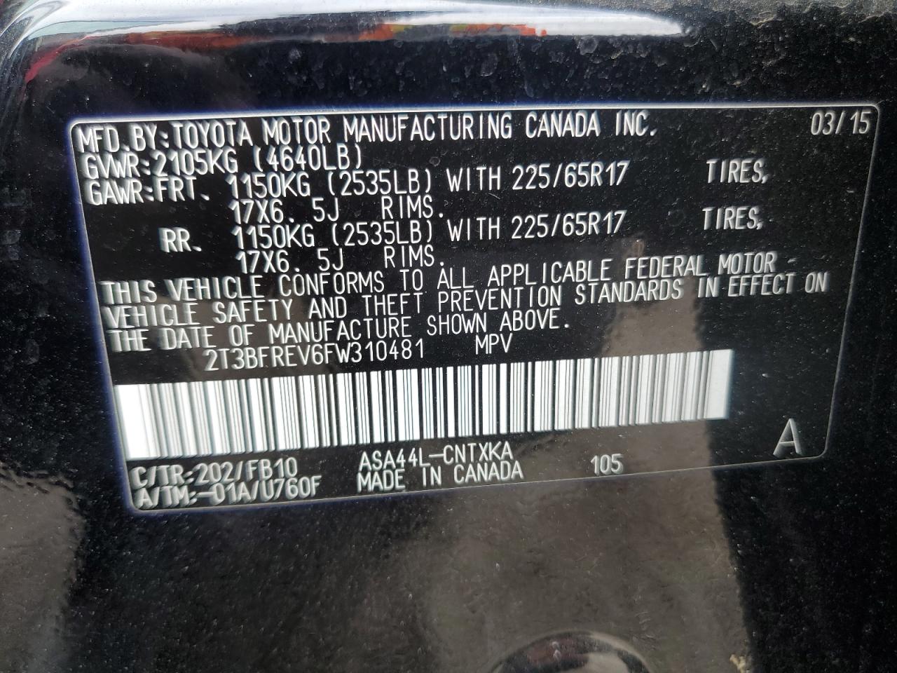 2015 Toyota RAV 4 - Image 13