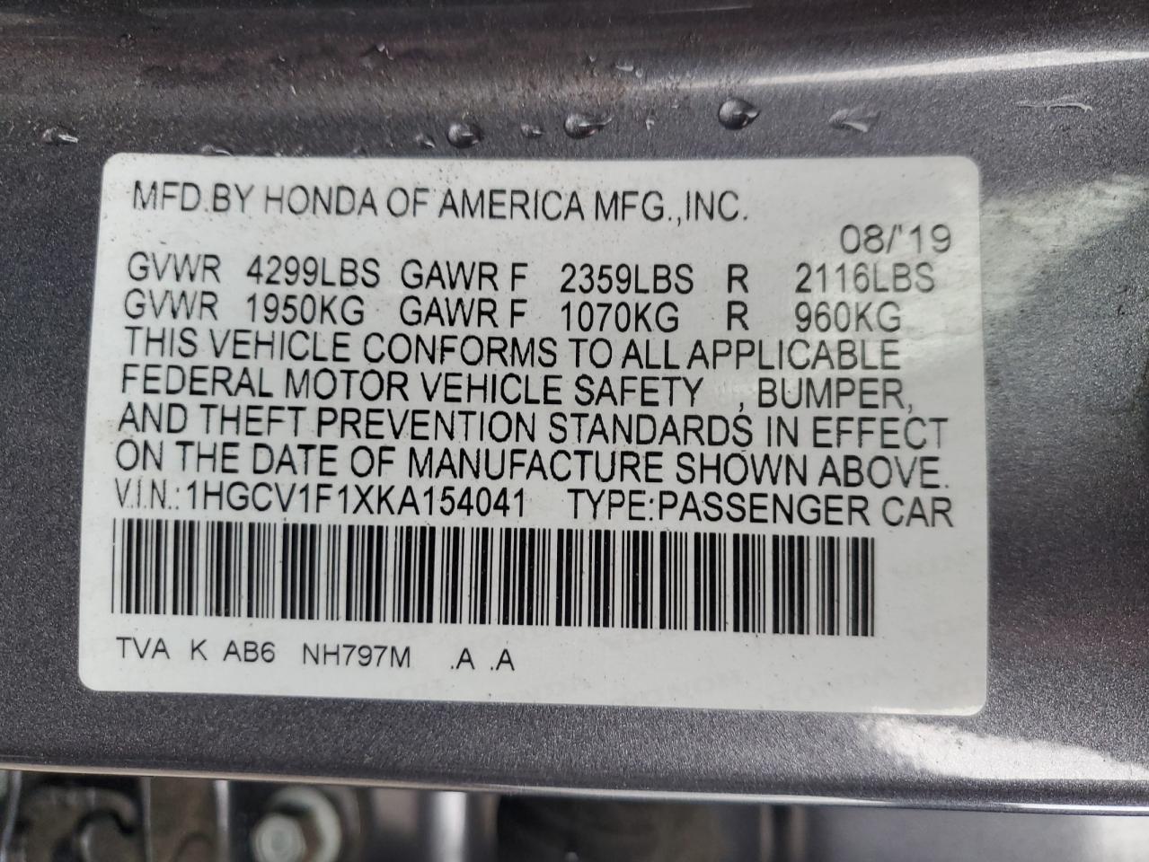 2019 Honda Accord - Image 12
