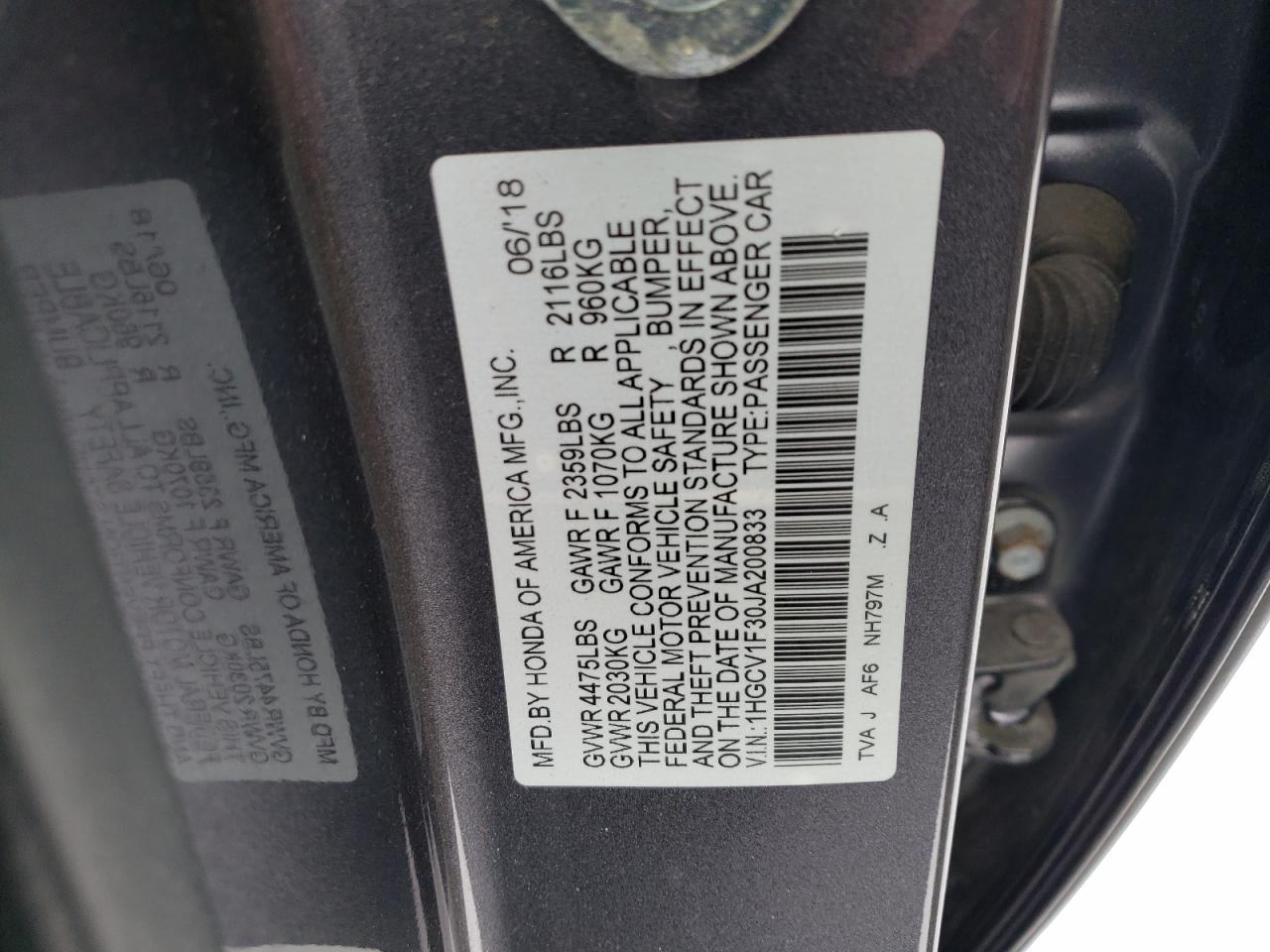 2018 Honda Accord - Image 12