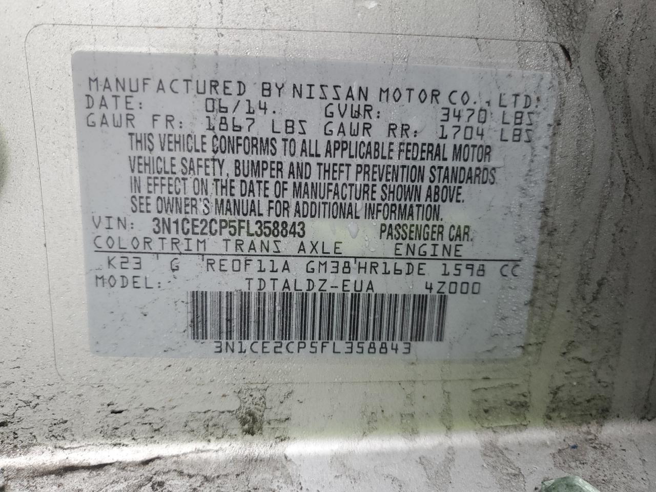 2015 Nissan Versa - Image 14