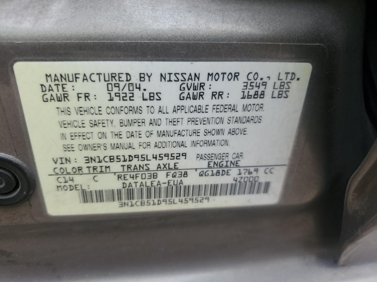 2005 Nissan Sentra - Image 12