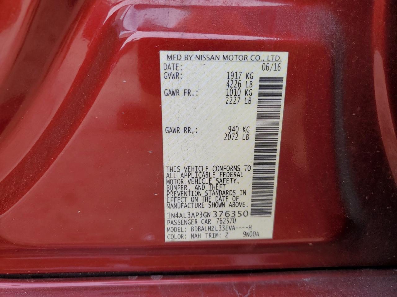 2016 Nissan Altima - Image 12