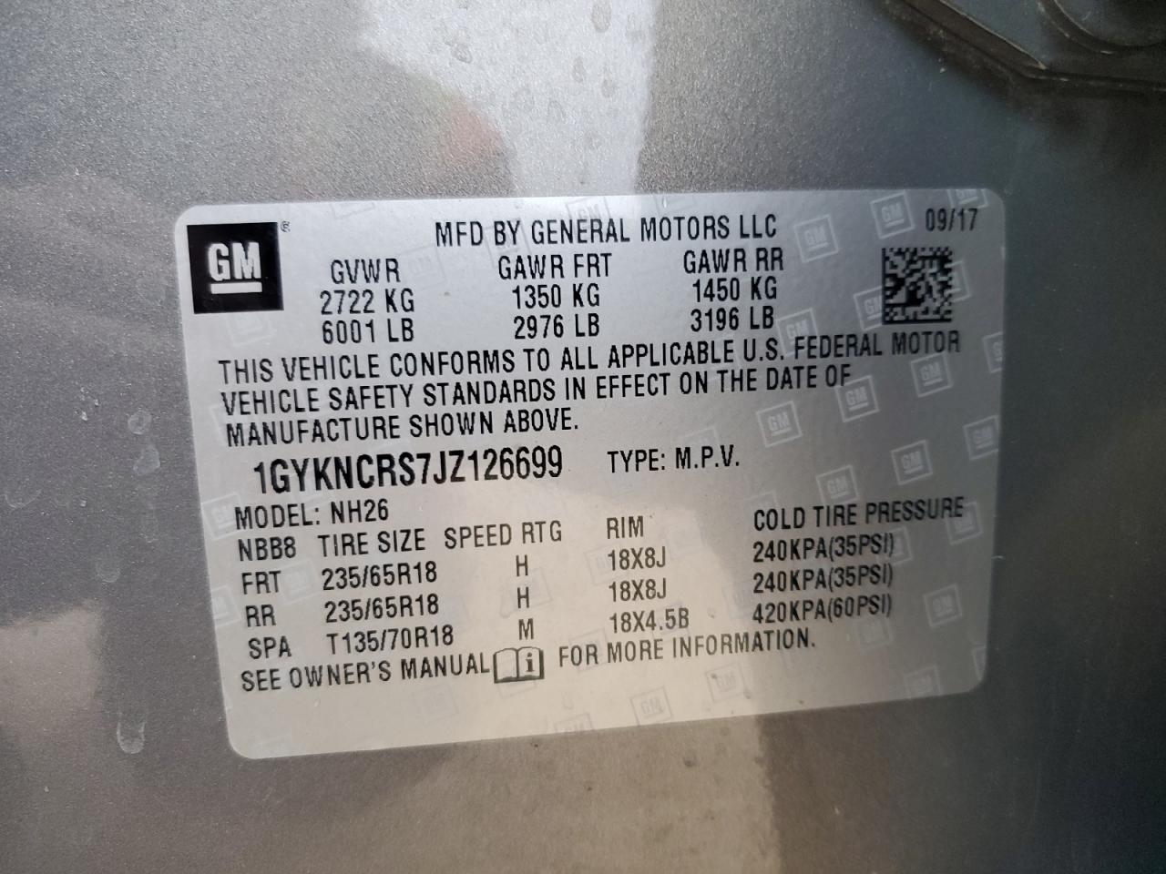 2018 Cadillac XT5 - Image 16