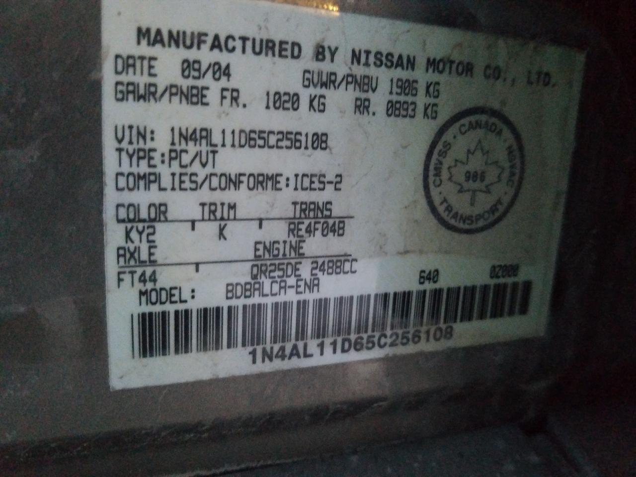 2005 Nissan Altima - Image 12