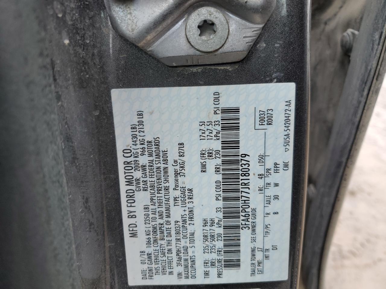 2018 Ford Fusion - Image 12