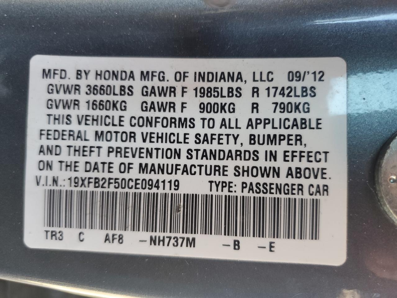 2012 Honda Civic - Image 12
