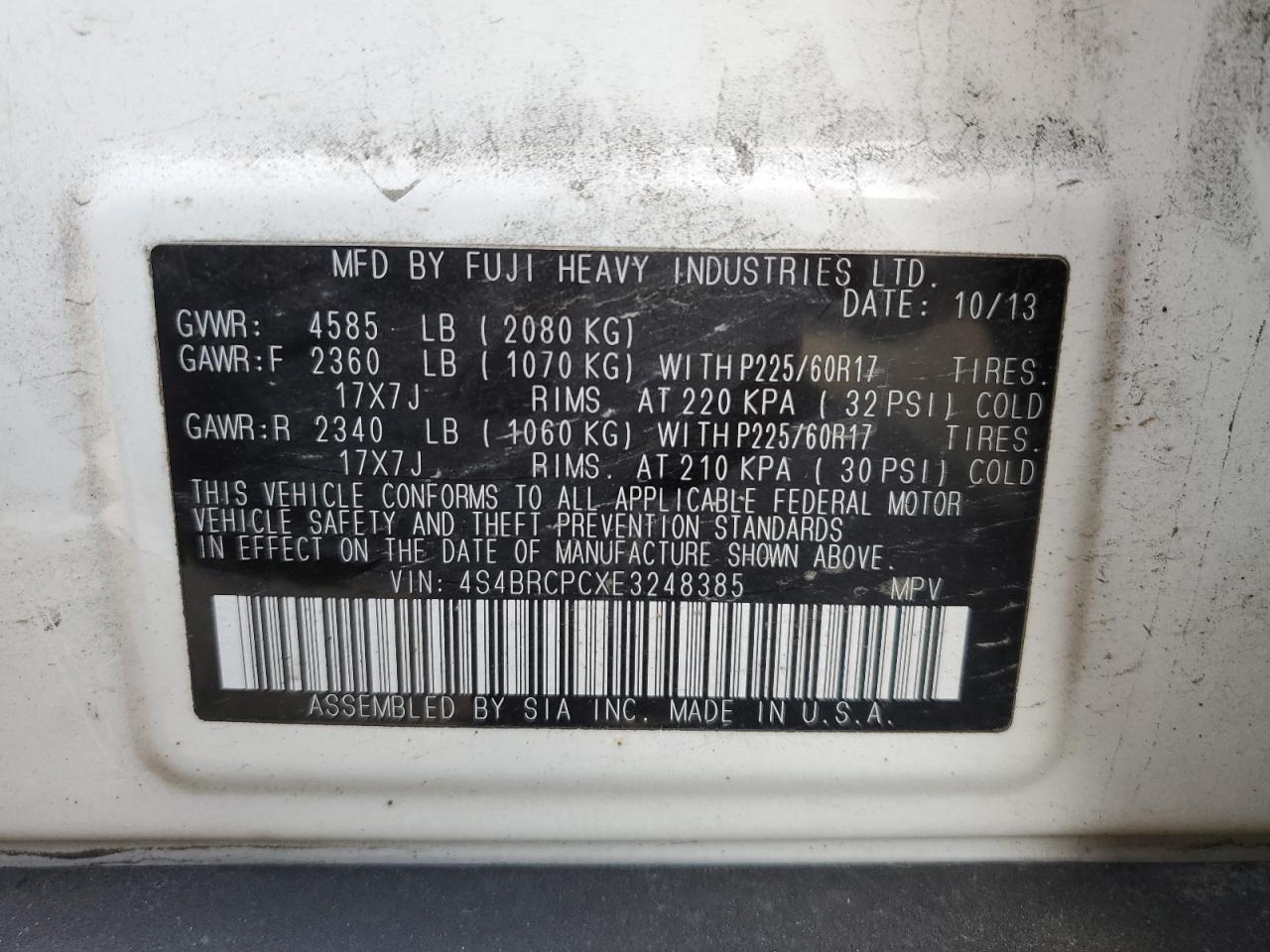 2014 Subaru Outback - Image 13