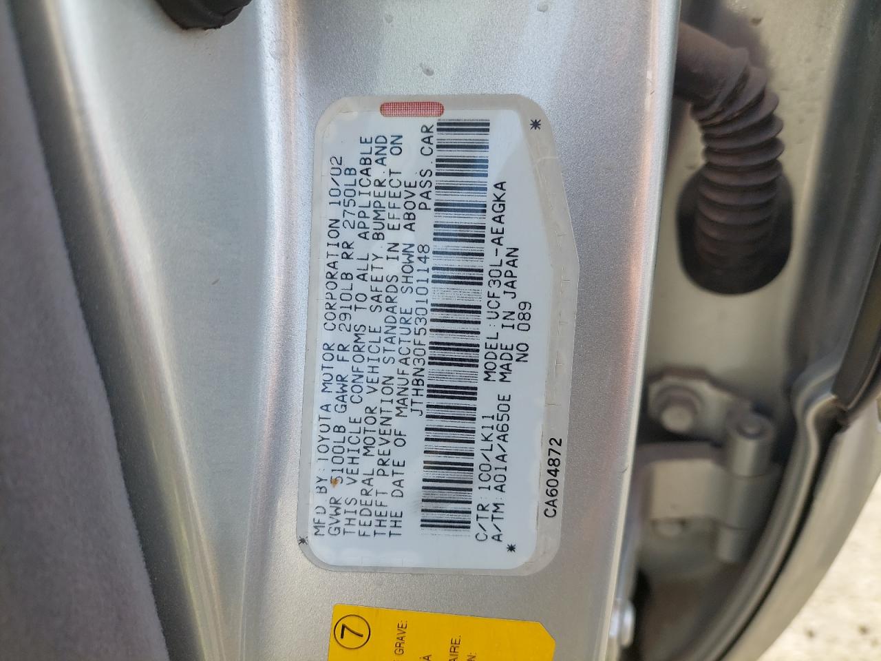 JTHBN30F530101148 - 2003 Lexus Ls 430 - #47155515