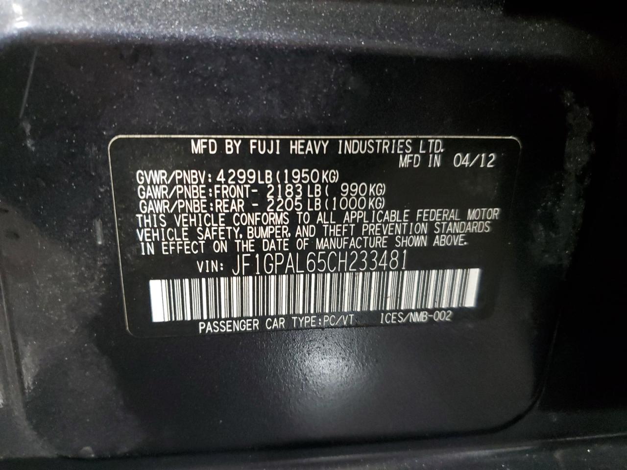 2012 Subaru Impreza - Image 13